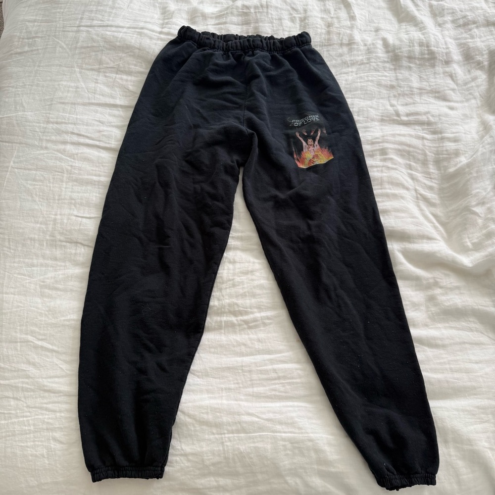 Boys Lie Black Sweatpants with Colorful Graphic